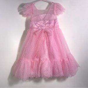 Pink Flower Girl  Party Wedding Birthday Formal Princess Dress.Size 4-5